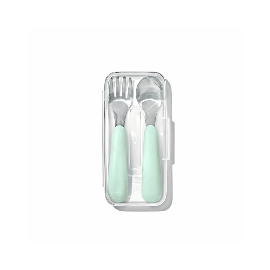 OXO Tot On-The-Go Fork And Spoon Set - Opal