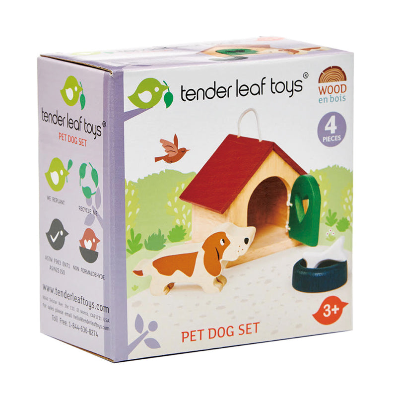 Tender Leaf Toys Dollhouse Pet Dog Kennel Set