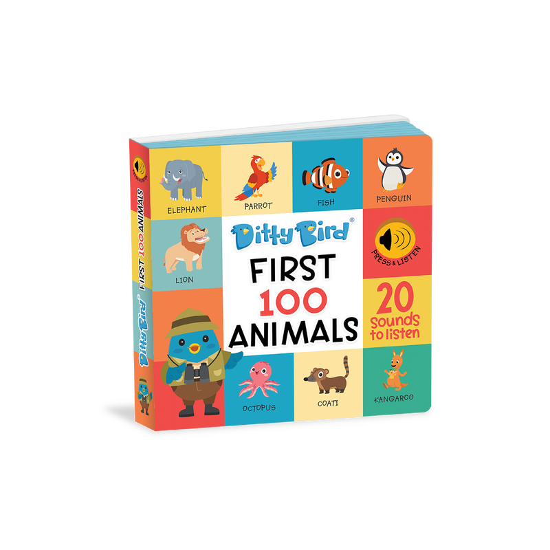 Ditty Bird First 100 Animals Board Book