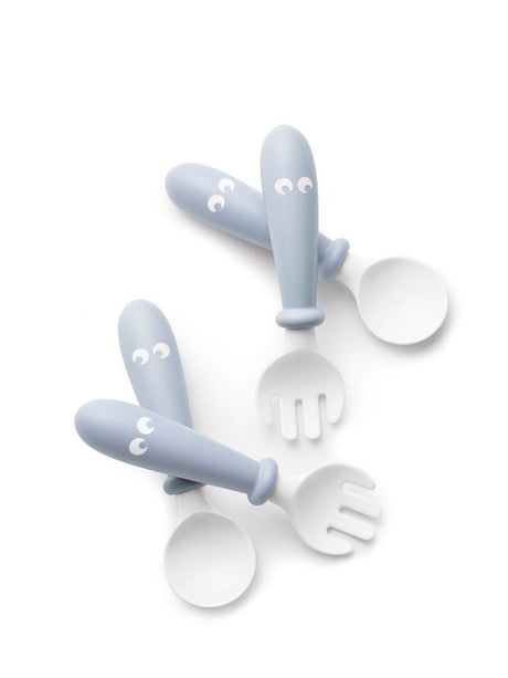Babybjorn 4 Pack Baby Spoon and Fork Set - Powder Blue
