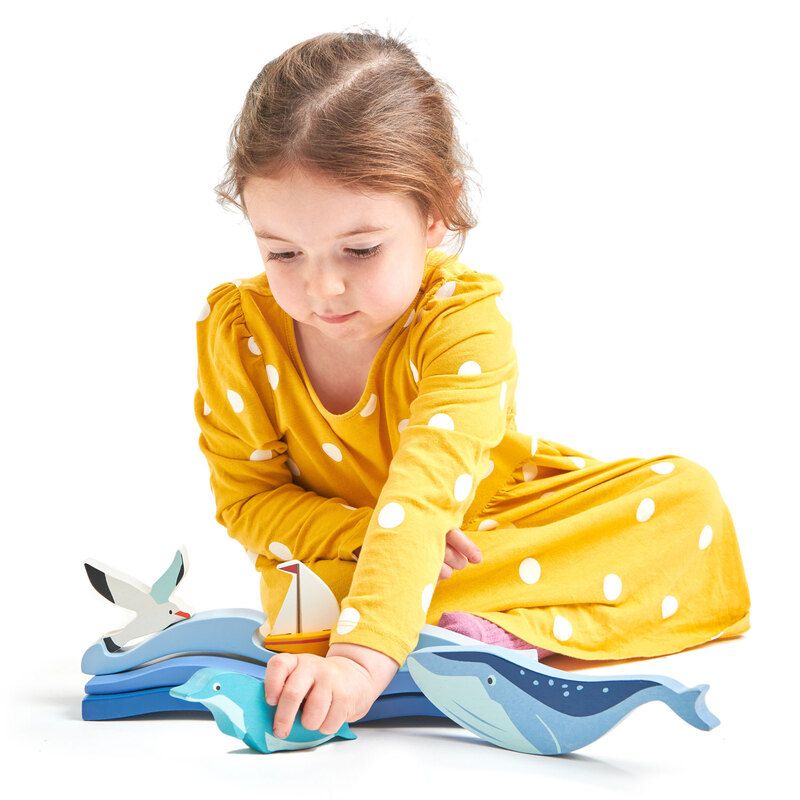 Tender Leaf Toys Wooden Coastal Display Shelf Set