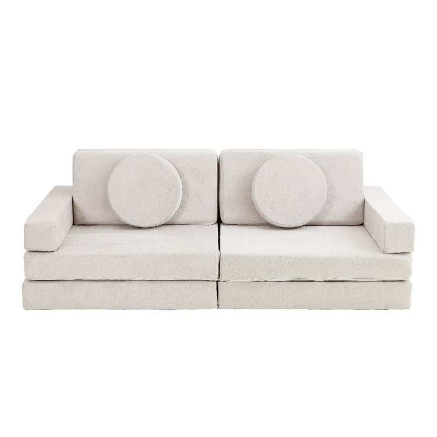 All 4 Kids Ethan 10 PCS Modular Play Couch - Cream