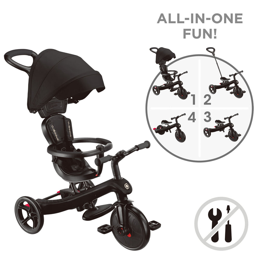 Globber Explorer Trike 4in1 - Black