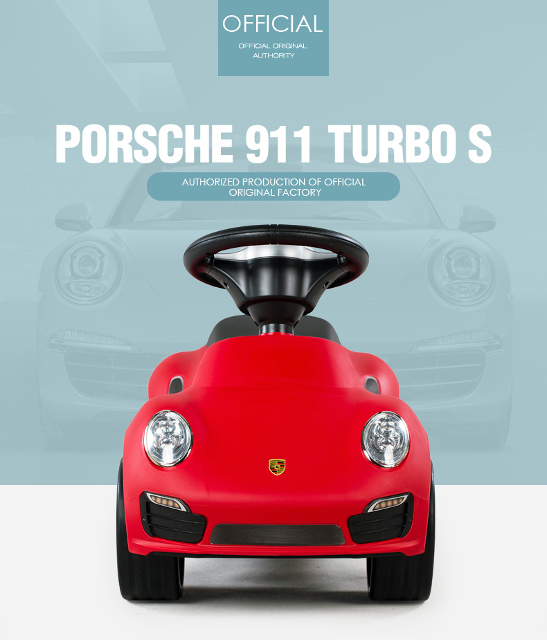Rastar 83400 Porsche 911 foot to floor push car – white with black accents