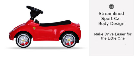 Rastar 83500 Ferrari 458 foot to floor push car wheel and tire detail