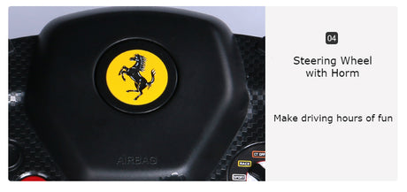 Rastar Licensed Ferrari 458 ride-on push car features overview