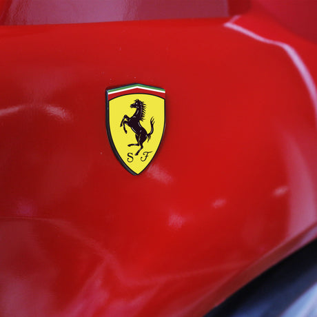 Rastar 83500 Ferrari 458 push car three-quarter front angle