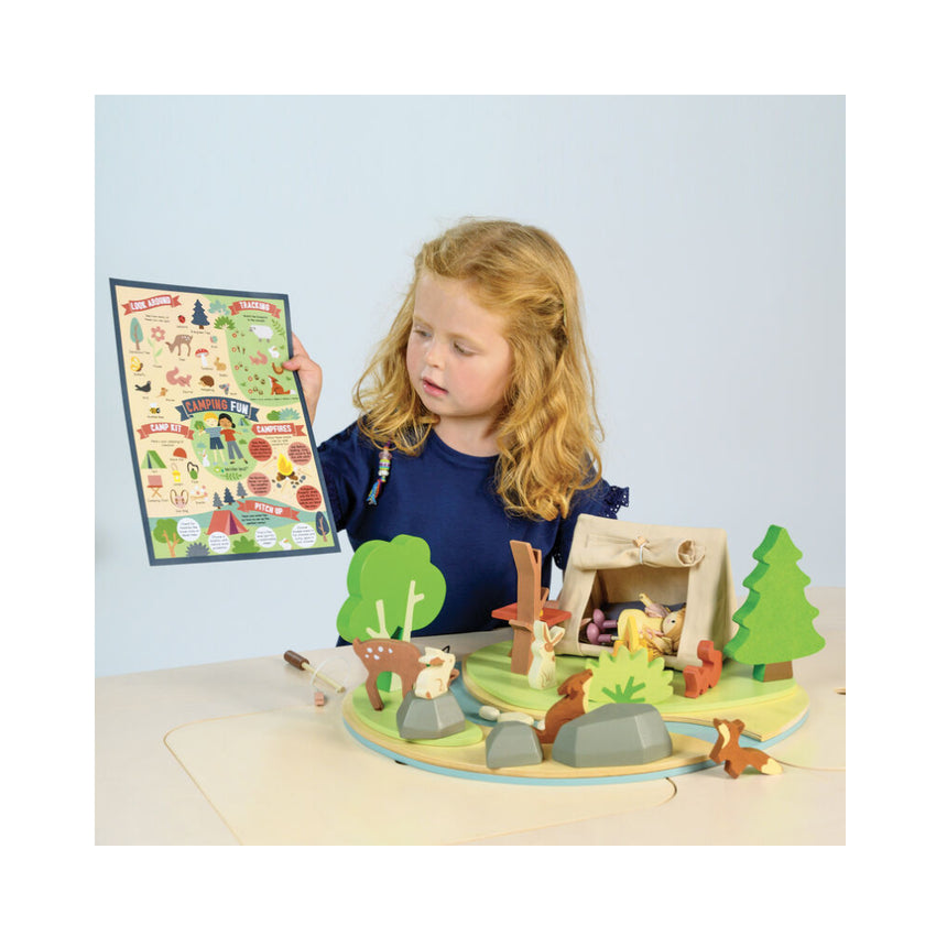 Tender Leaf Toys Pretend Wildlife Camping Play Set