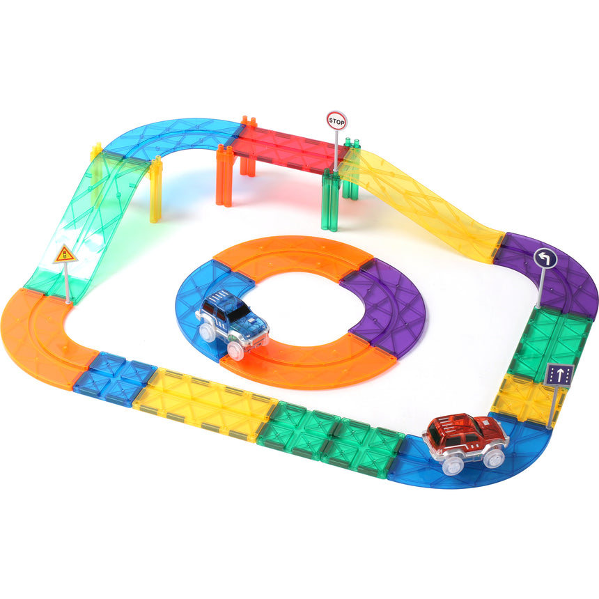 MNTL Classic Magnetic Car Track Set 52 Pcs