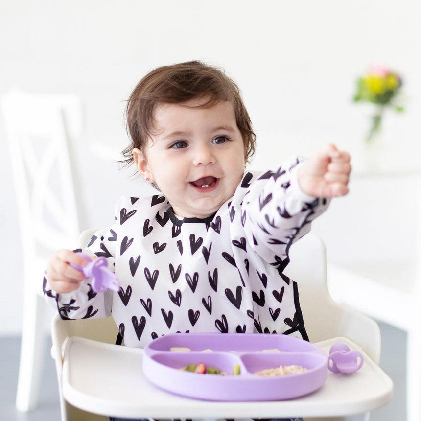 Bumkins Waterproof Sleeved Bib - Hearts