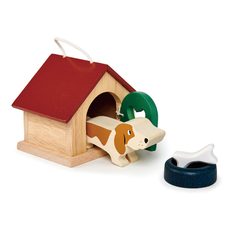 Tender Leaf Toys Dollhouse Pet Dog Kennel Set