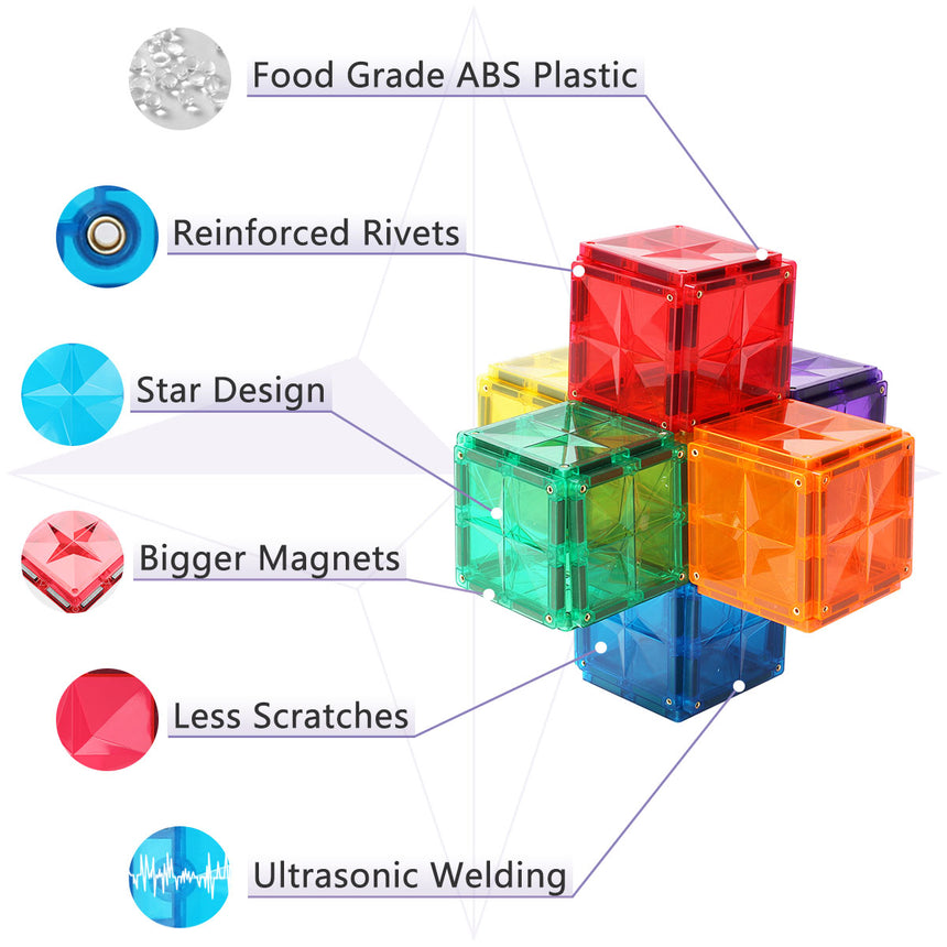 MNTL Classic Magnetic Tile 108 Pcs