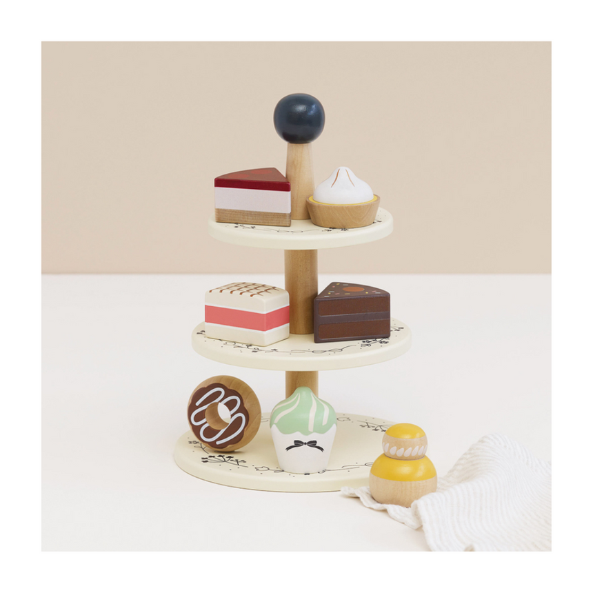 Le Toy Van Three Tier Patisserie Cake Stand - 8 Piece