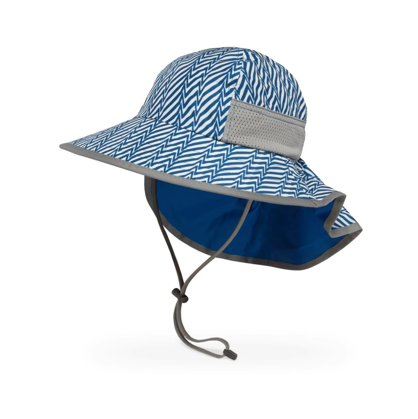 Sunday Afternoons Kids Play Sun Hat - Blue Electric Stripe