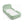 Forest green Cloudnest foam toddler bed, angled view with rounded headboard and side rails