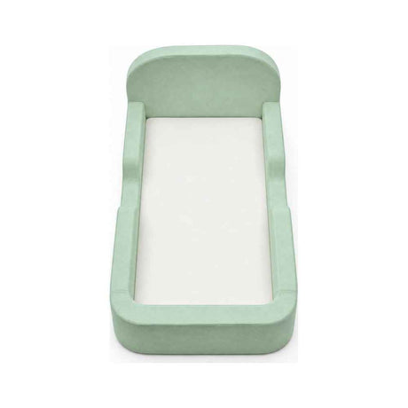Top view of forest green Cloudnest kids floor bed showing mattress area