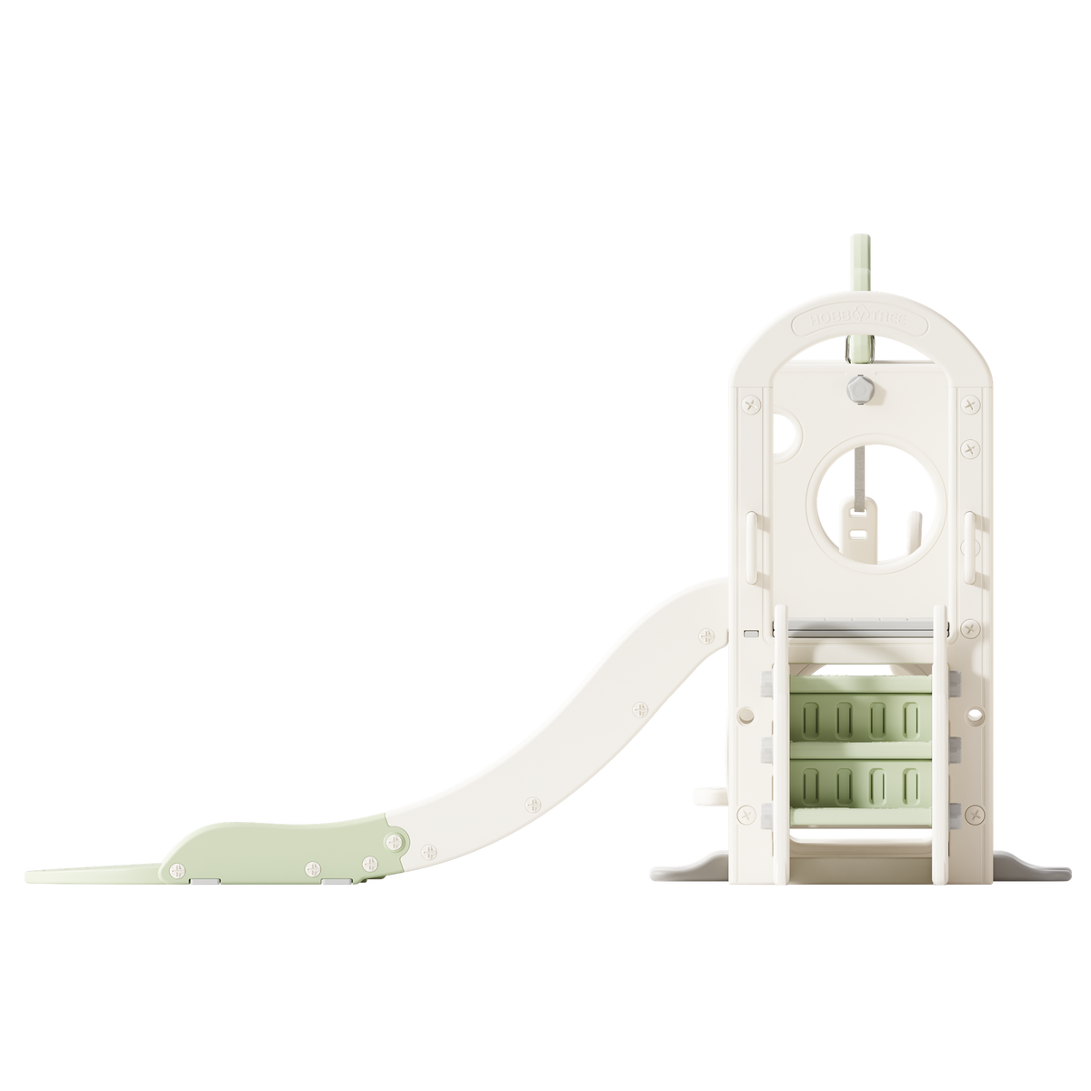 Willow Double Track Slide & Swing Play Center - left side studio view on white background