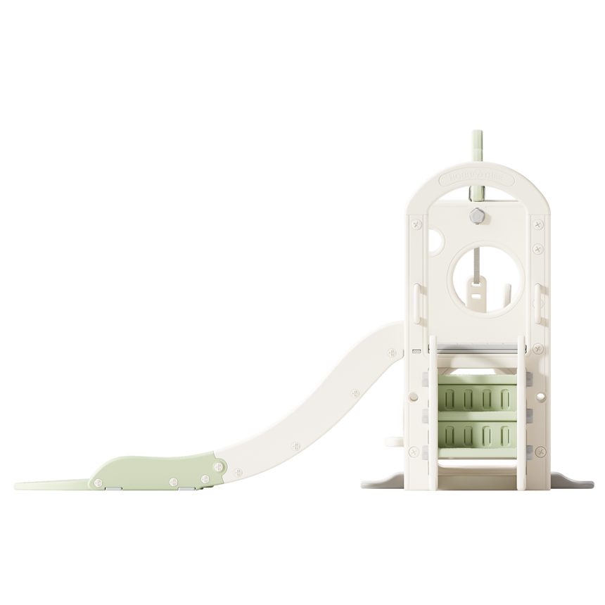 Willow Double Track Slide & Swing Play Center - left side studio view on white background