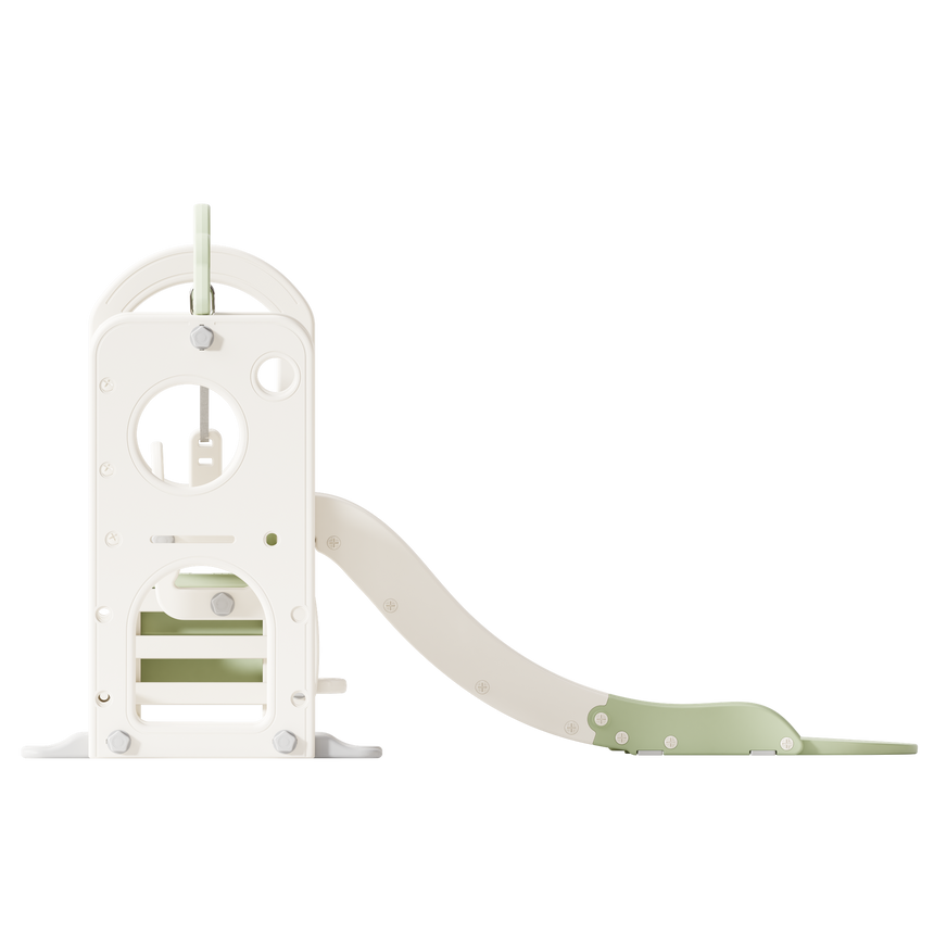 Willow Double Track Slide & Swing Play Center - right side studio view on white background