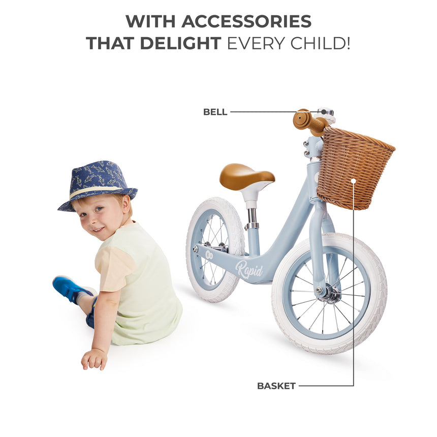 Kinder Kraft Lightweight Rapid 2 Balance Bike with Basket