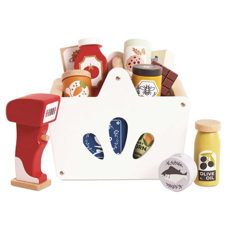 Le Toy Van Groceries Set & Scanner - 15 Piece