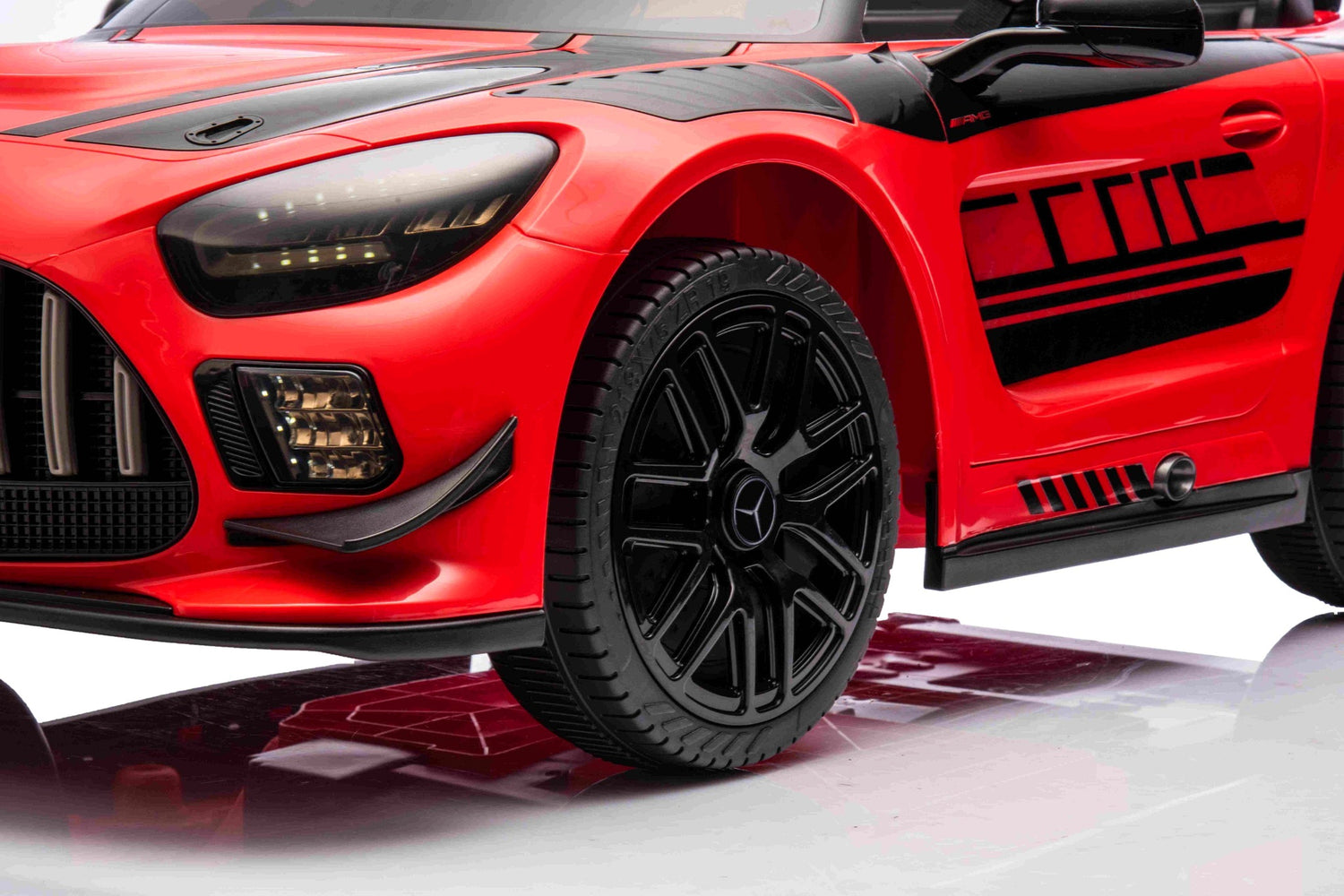 All 4 Kids BBH-033 Mercedes-Benz AMG GT3 EVO red electric ride-on car front, side and rear view feature image