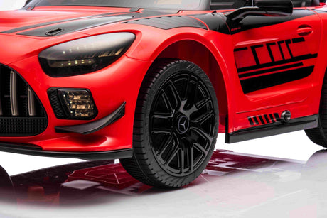 All 4 Kids BBH-033 Mercedes-Benz AMG GT3 EVO red electric ride-on car front, side and rear view feature image