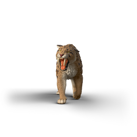 Schleich Smilodon toy figure alternate view