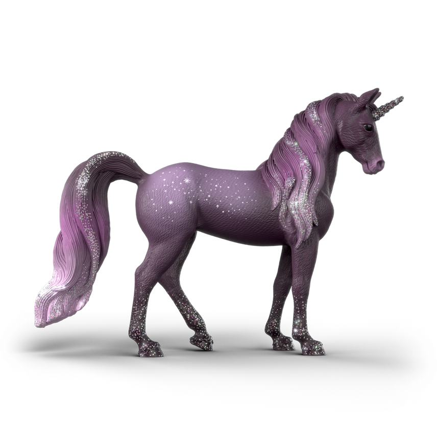 Schleich Galaxy Rainbow Unicorn Mare toy figure side view