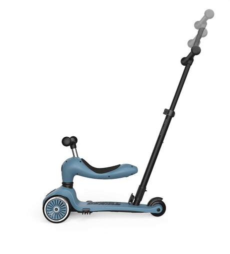 Scoot & Ride Highwaykick 1 Push & Go 2-in-1 kids scooter in Steel – view 10
