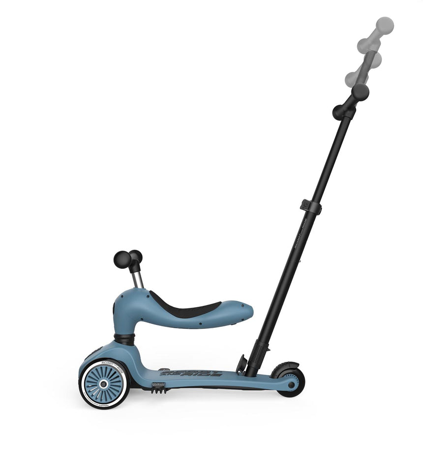 Scoot & Ride Highwaykick 1 Push & Go 2-in-1 kids scooter in Steel – view 10