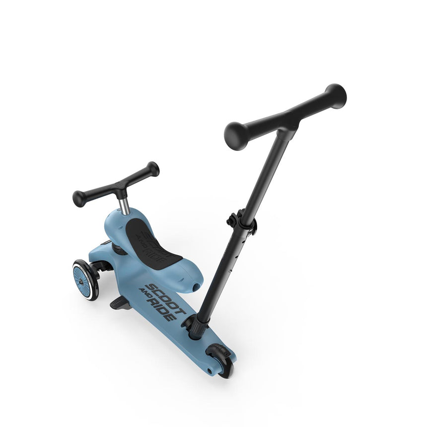 Scoot & Ride Highwaykick 1 Push & Go 2-in-1 kids scooter in Steel – view 14