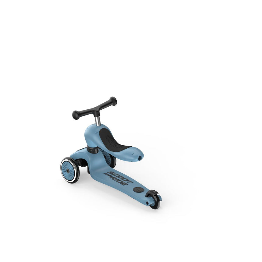 Scoot & Ride Highwaykick 1 Push & Go 2-in-1 kids scooter in Steel – view 3