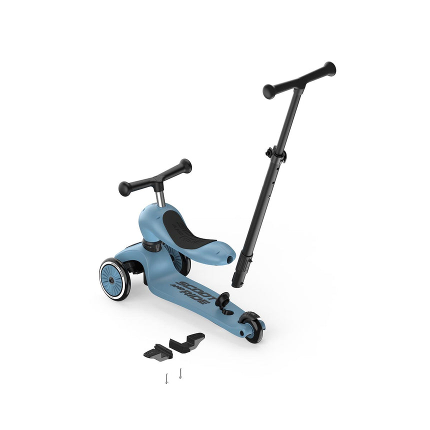 Scoot & Ride Highwaykick 1 Push & Go 2-in-1 kids scooter in Steel – view 4