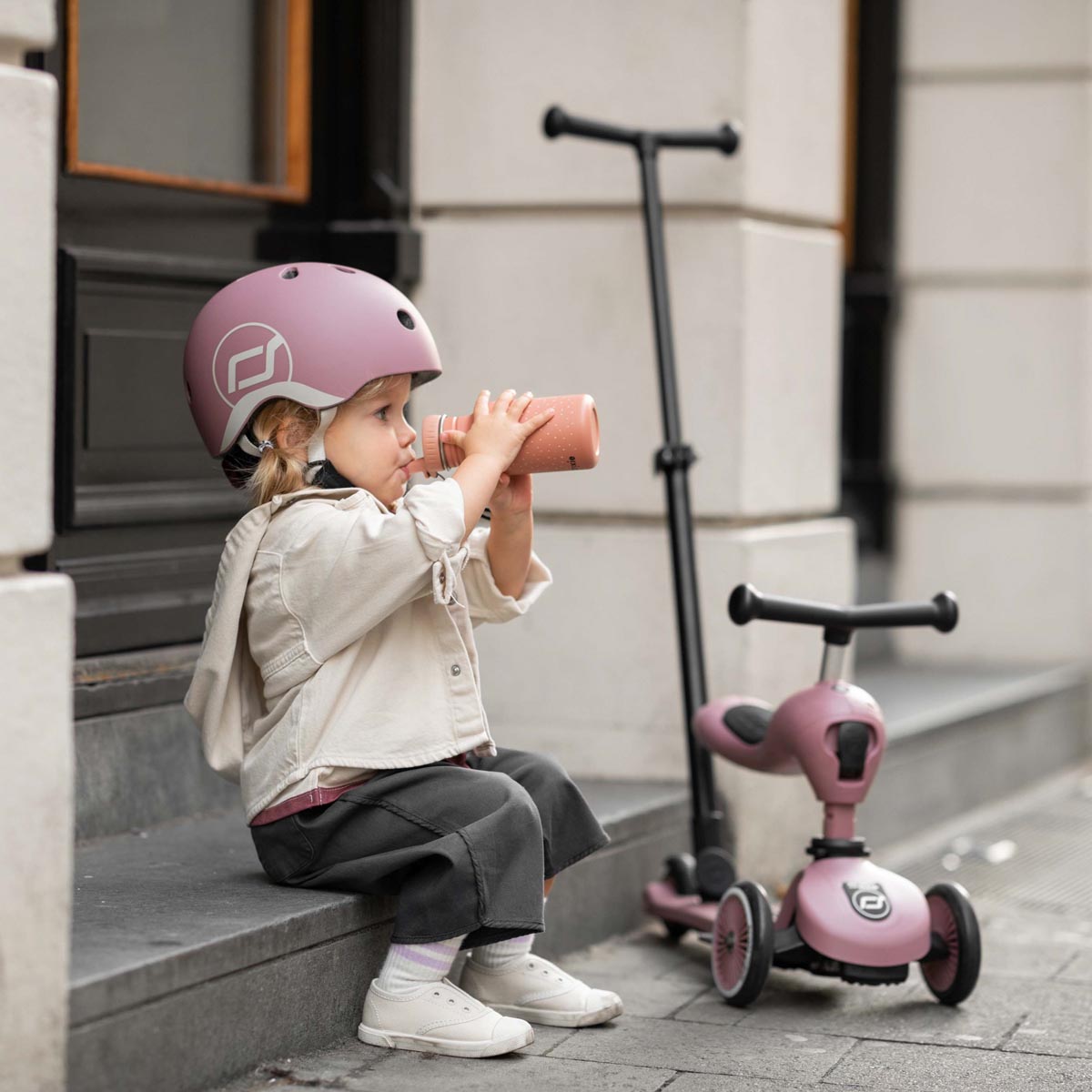 Scoot & Ride Highwaykick 1 Push & Go 2-in-1 kids scooter in Wildberry – view 19