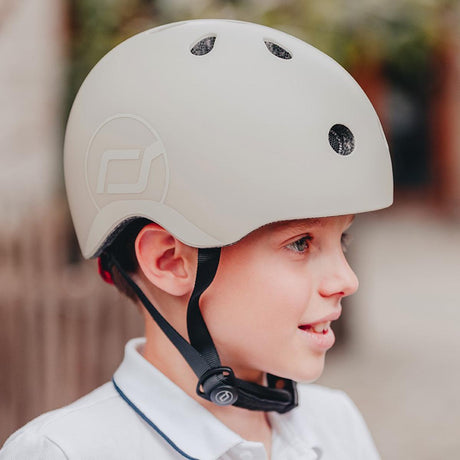 Scoot & Ride LED kids bike and scooter helmet in Ash – view 11