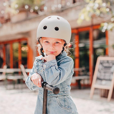 Scoot & Ride LED kids bike and scooter helmet in Ash – view 12