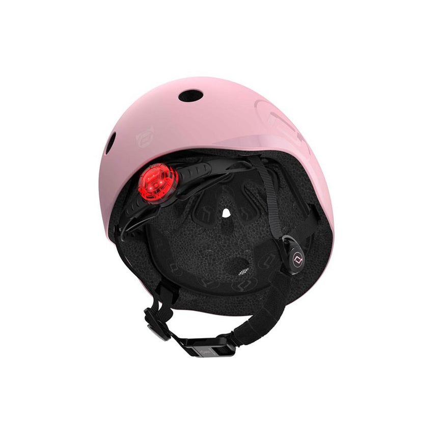Scoot & Ride LED kids bike and scooter helmet in Rose - view 14
