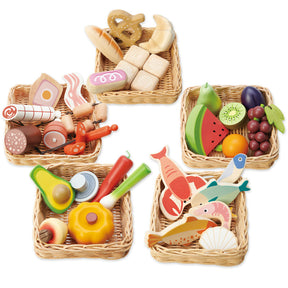 Tender Leaf Toys Pretend Market Basket Set