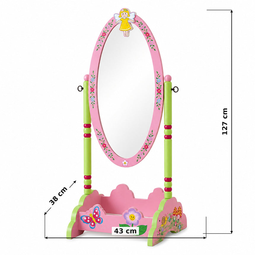 ALL 4 KIDS Olivia girls wooden mirror with oval frame
