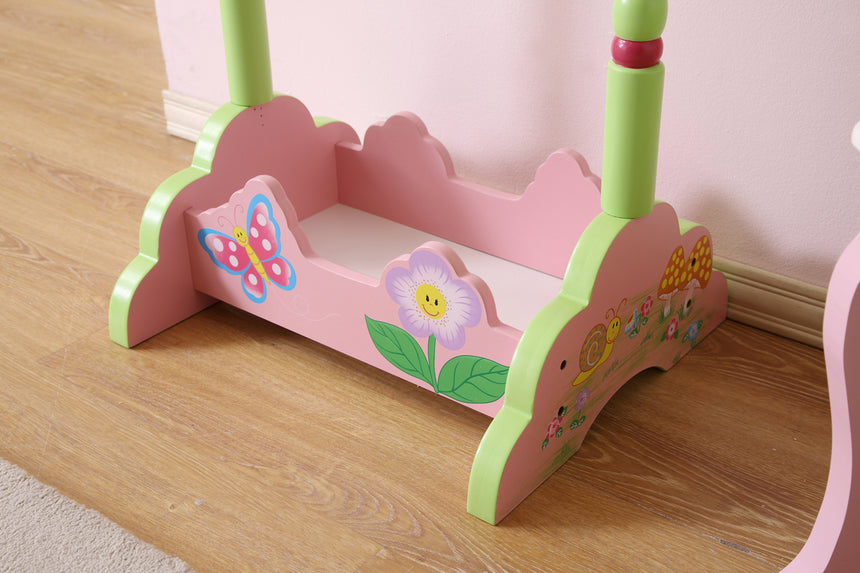 Flat pack fairy wooden standing mirror for kids bedroom