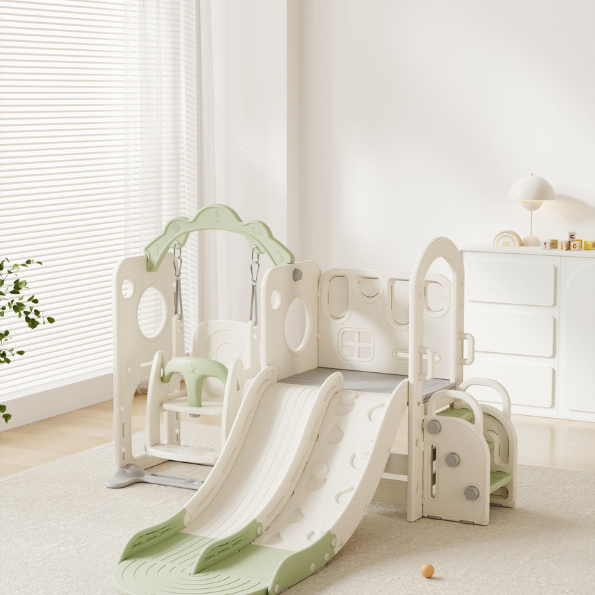 All 4 Kids Willow Double Track Slide & Swing Play Center