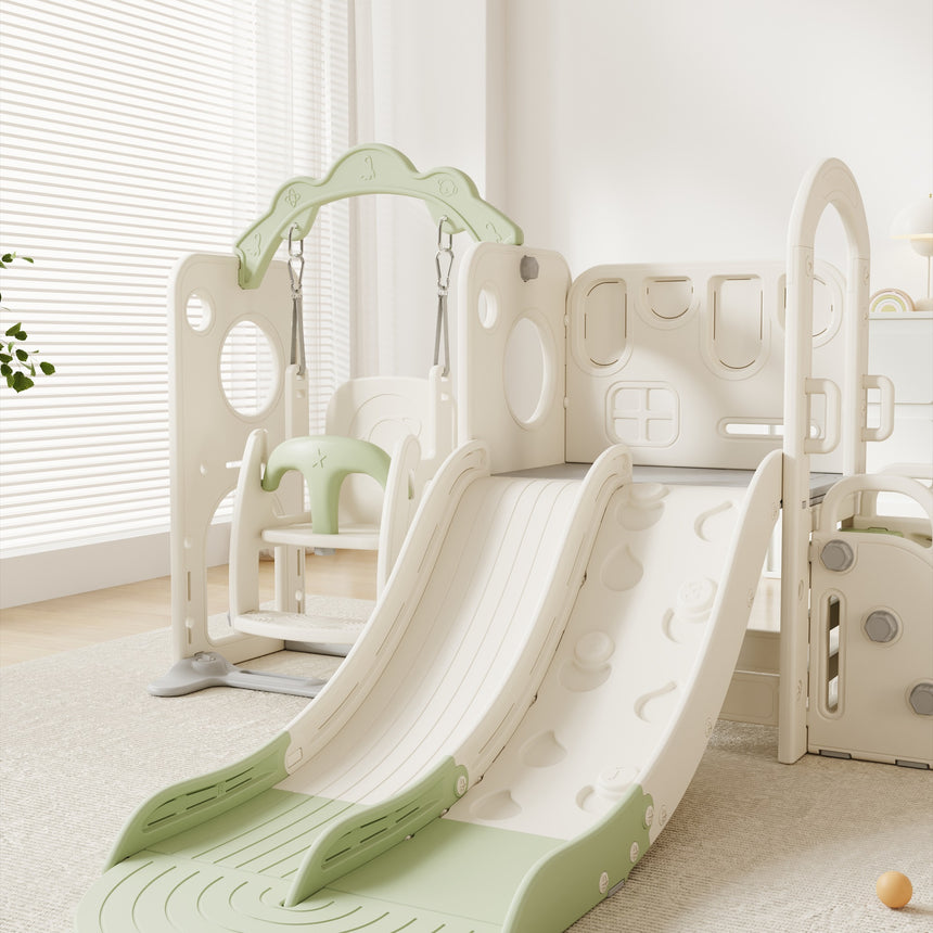 All 4 Kids Willow Double Track Slide & Swing Play Center