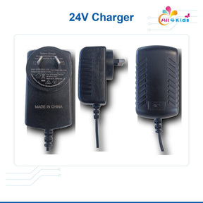 ALL 4 KIDS 24V charger for kids ride-on cars on white background