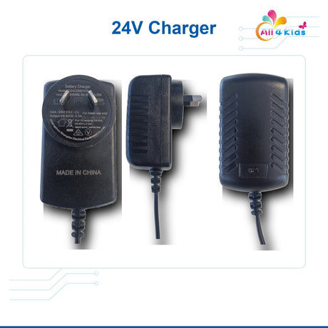 ALL 4 KIDS 24V charger for kids ride-on cars on white background