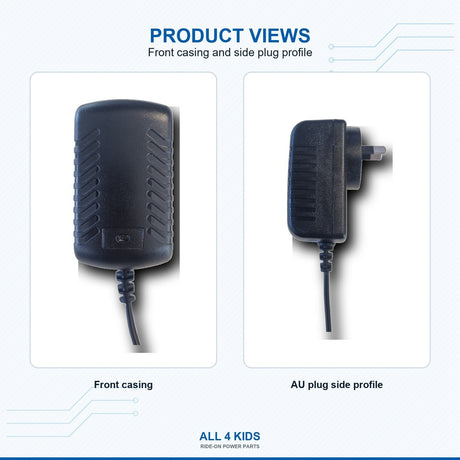 24V ride-on car charger shown from multiple angles