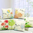 All 4 Kids 45cm Square Throw Pillow Cushion Cover - Summer Flower