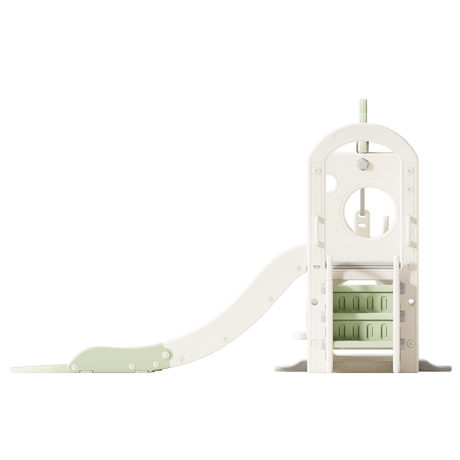 Willow Double Track Slide & Swing Play Center - left side studio view on white background
