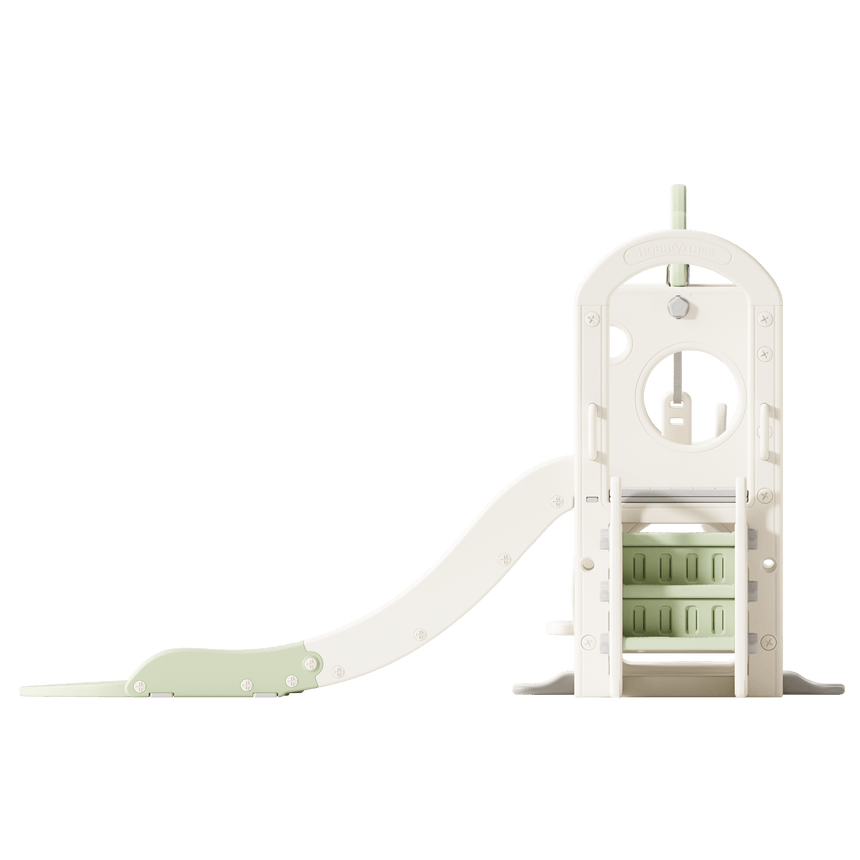 Willow Double Track Slide & Swing Play Center - left side studio view on white background