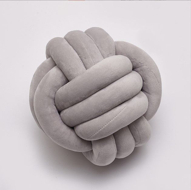 ALL 4 KIDS Nordic Style Soft Velour Knot Ball - Grey